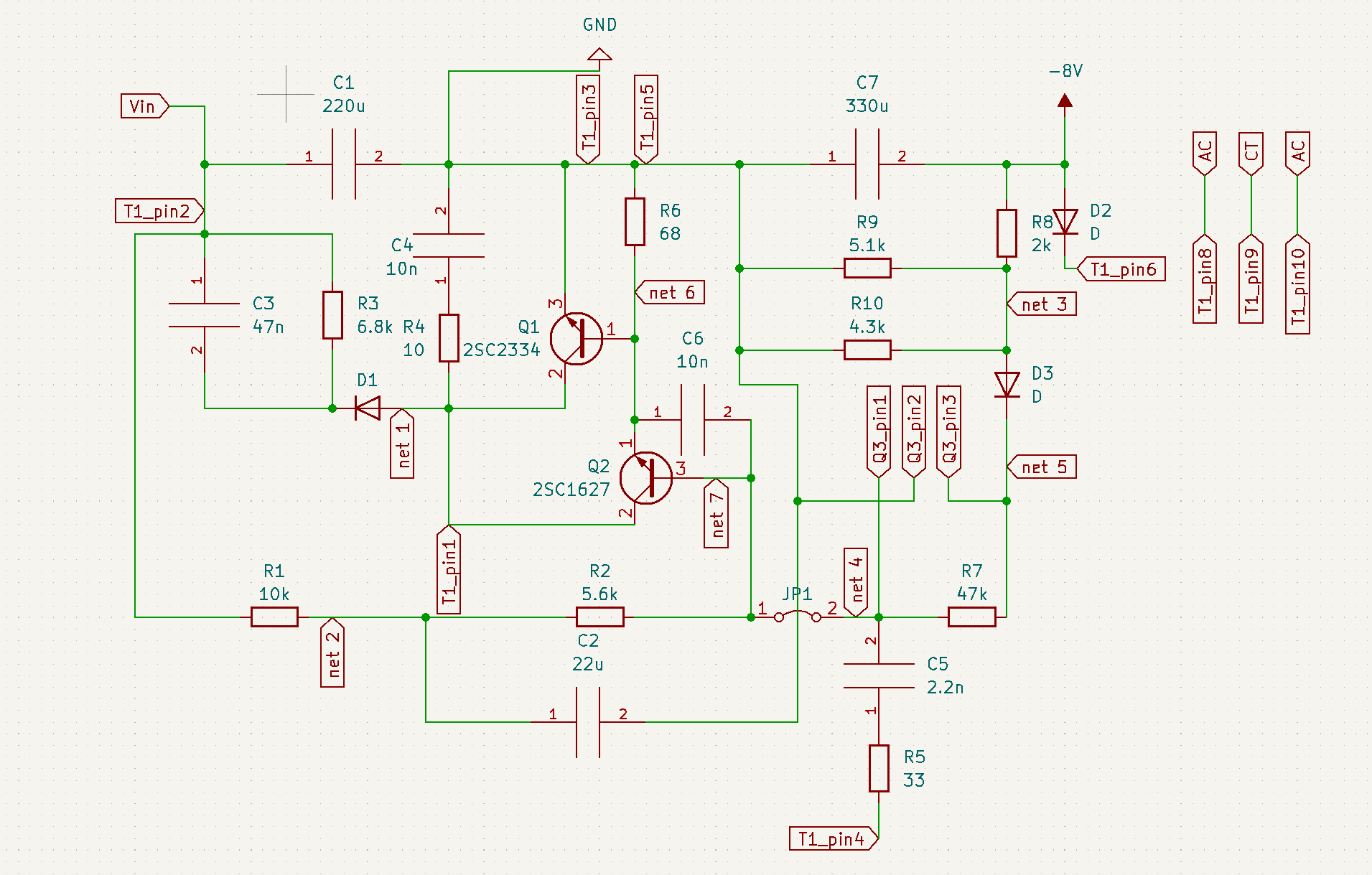 original PSU traced circuit diagram